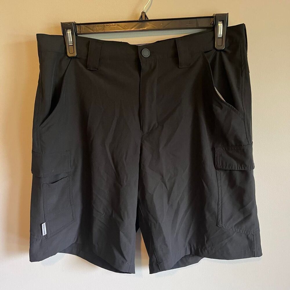 Field & Stream Men's Cargo Shorts Size 36 Black Stretch Hiking Fishing Quick Dry